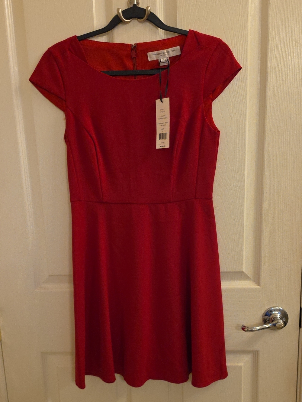 French Connection Red Fit & Flare Dress NWT Size 6